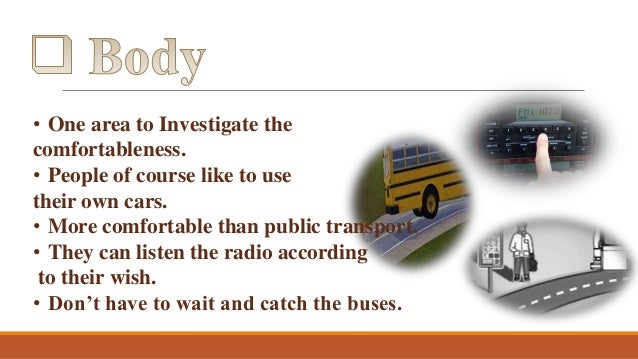 essay about cars and buses